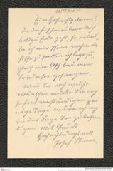 Nachlass Franz Steindachner, Brief von Josef Sturm an Franz Steindachner, Inv.Nr. 526.01, Seite 1